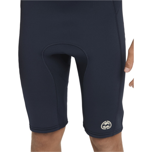 2026 Billabong Junior Absolute 2/ 2mm Back Zip Shorty Våddragt 24CW251601 - Navy